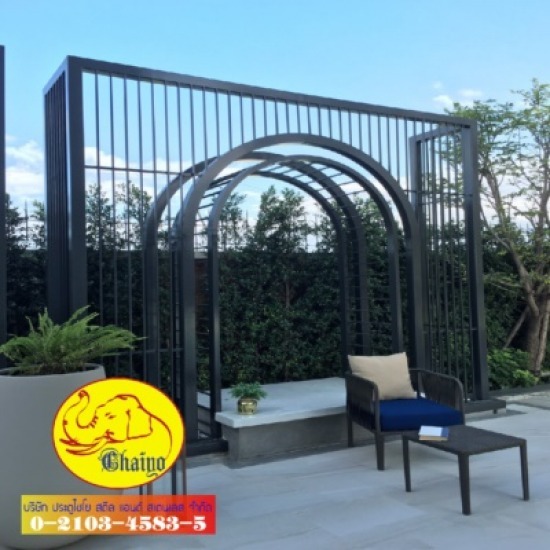 ซุ้มประตูเหล็กดัดอิตาลี - บริษัท ประตูไชโย สตีลแอนด์ สเตนเลส จำกัด - โครงหลังคา  งานเหล็ก  เหล็กร็อทไอร์ออน  ซุ้มประตูเหล็กดัดอิตาลี  ซุ้ม  ซุ้มโดม  โดมเหล็กอิตาลี  กาเซโบ 