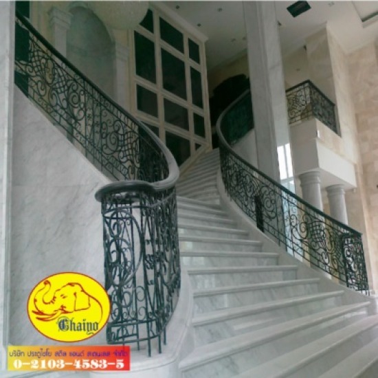 ราวบันไดเหล็กอิตาลี - บริษัท ประตูไชโย สตีลแอนด์ สเตนเลส จำกัด - ประตูสแตนเลส  ราวบันได  บันได  โครงหลังคา  เหล็กดัด  งานเหล็ก  งานอลูมิเนียม  งานสแตนเลส  เหล็กร็อทไอร์ออน  อัลลอย 